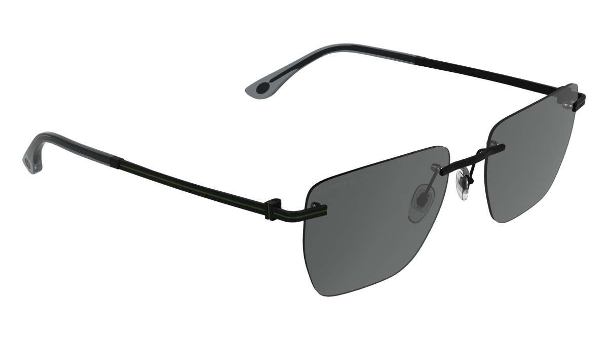 Sunglasses Lacoste L282S (002) color matte black/grey shape rectangle lenses solid grey