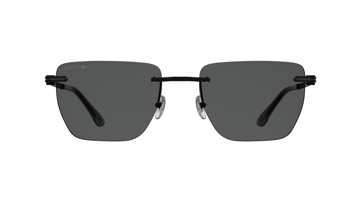 Sunglasses Lacoste L282S (002) color matte black/grey shape rectangle lenses solid grey