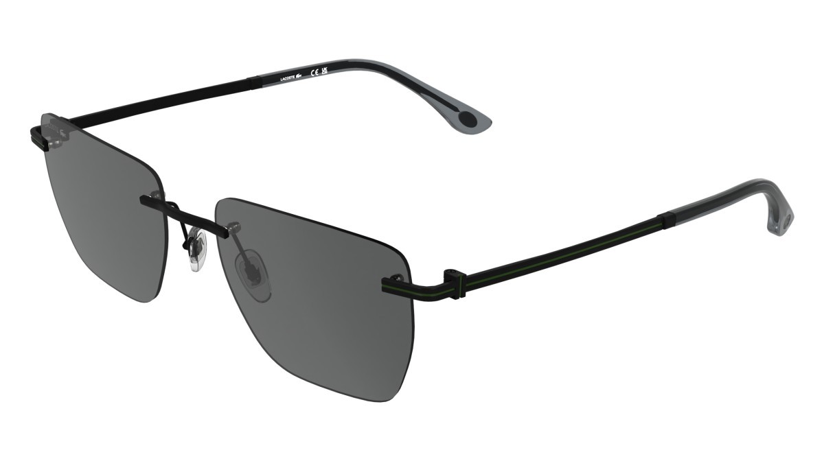 Sunglasses Lacoste L282S (002) color matte black/grey shape rectangle lenses solid grey