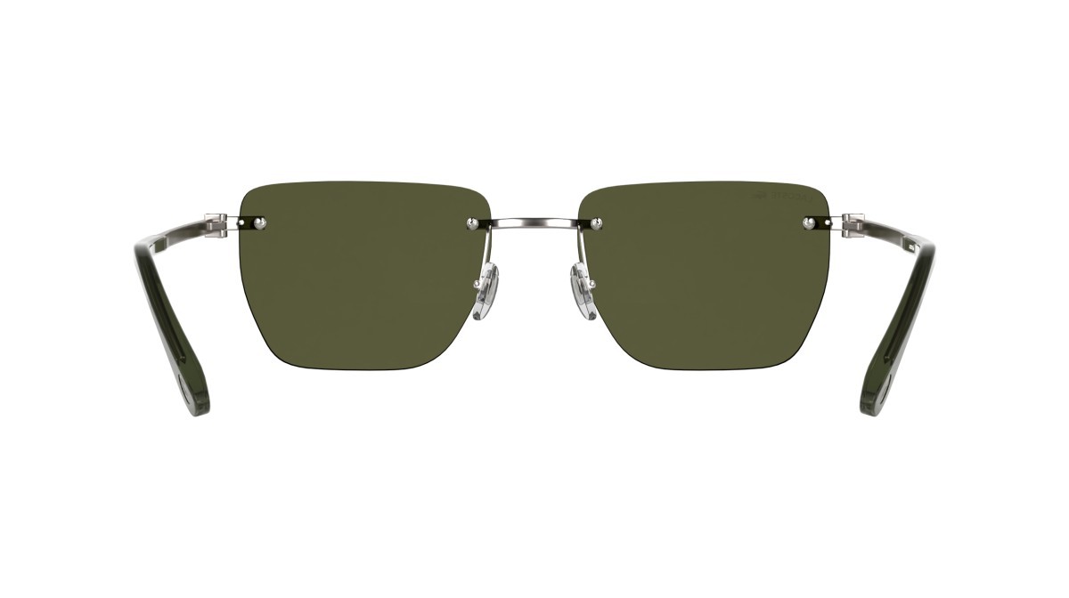 Sunglasses Lacoste L282S (033) color matte gunmetal/khaki shape rectangle lenses solid moss green