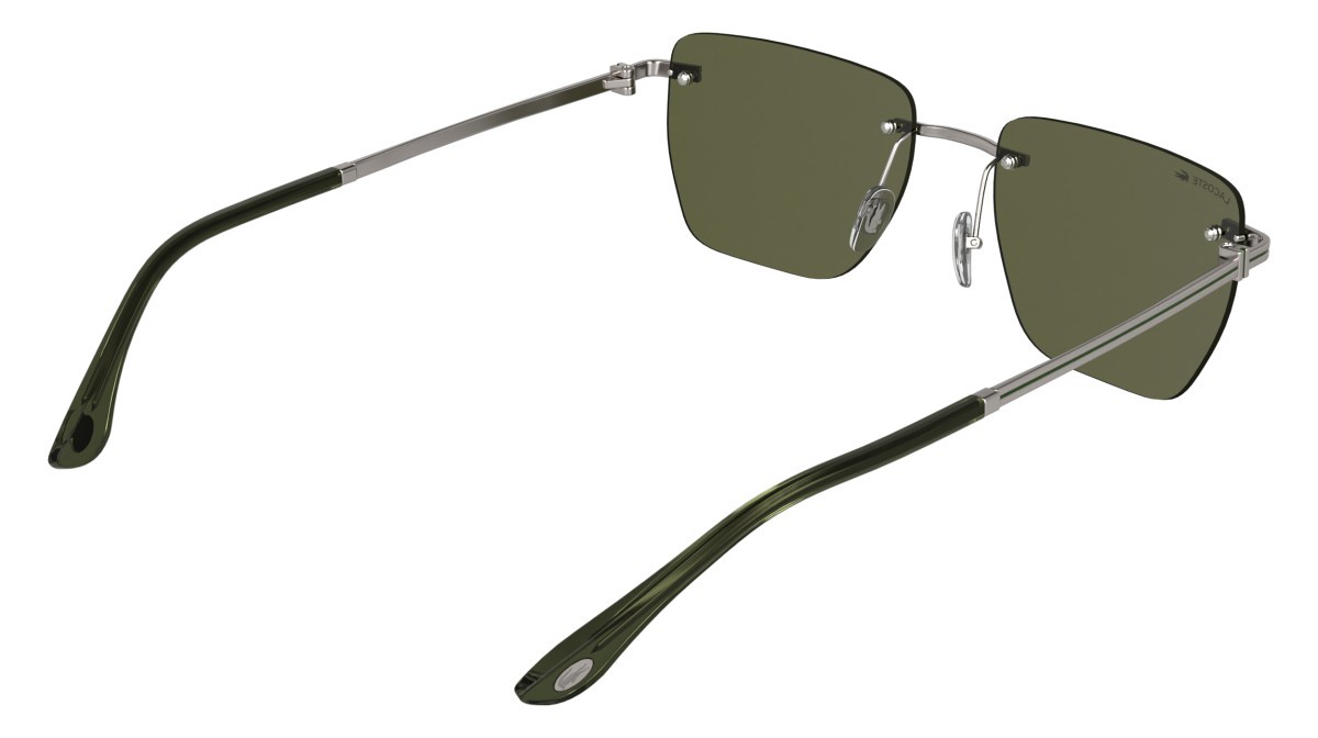 Sunglasses Lacoste L282S (033) color matte gunmetal/khaki shape rectangle lenses solid moss green