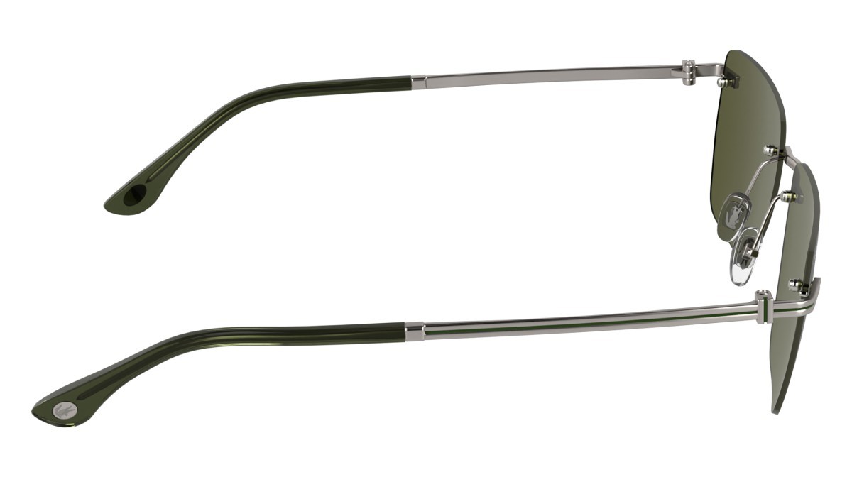Sunglasses Lacoste L282S (033) color matte gunmetal/khaki shape rectangle lenses solid moss green