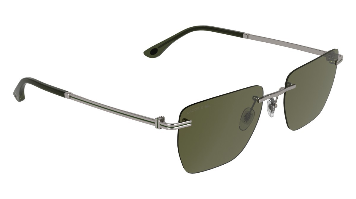 Sunglasses Lacoste L282S (033) color matte gunmetal/khaki shape rectangle lenses solid moss green