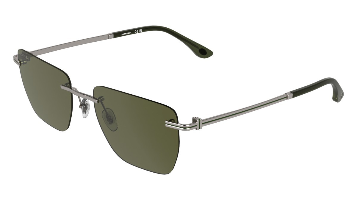Sunglasses Lacoste L282S (033) color matte gunmetal/khaki shape rectangle lenses solid moss green