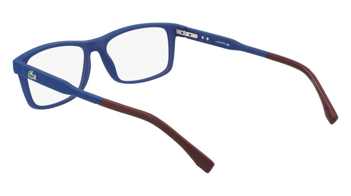 Eyeglasses Lacoste L2876 N (424) color blue matte shape rectangle 