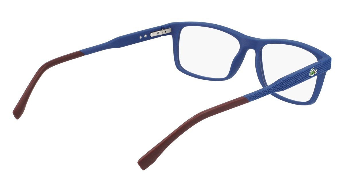 Eyeglasses Lacoste L2876 N (424) color blue matte shape rectangle 
