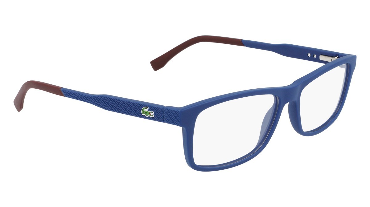 Eyeglasses Lacoste L2876 N (424) color blue matte shape rectangle 