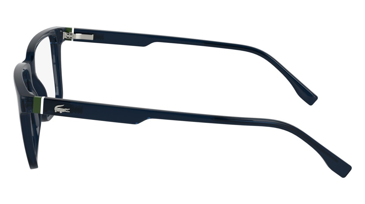 Occhiali da vista Lacoste L2963 (410) colore transparent blue forma rettangolare lenti colore 3