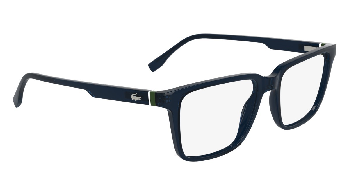 Occhiali da vista Lacoste L2963 (410) colore transparent blue forma rettangolare lenti colore 3