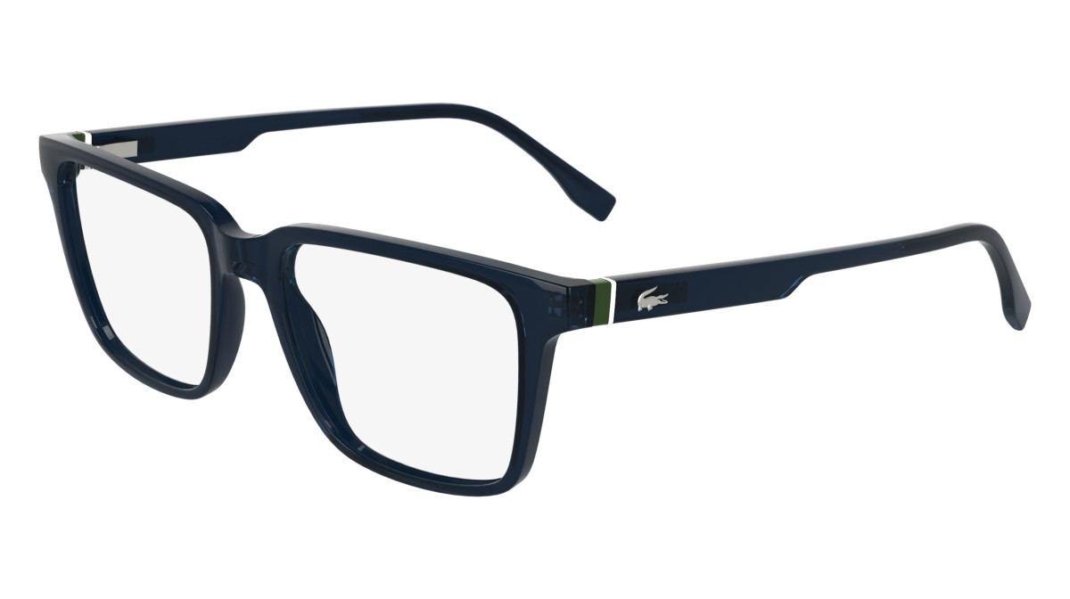 Occhiali da vista Lacoste L2963 (410) colore transparent blue forma rettangolare lenti colore 3