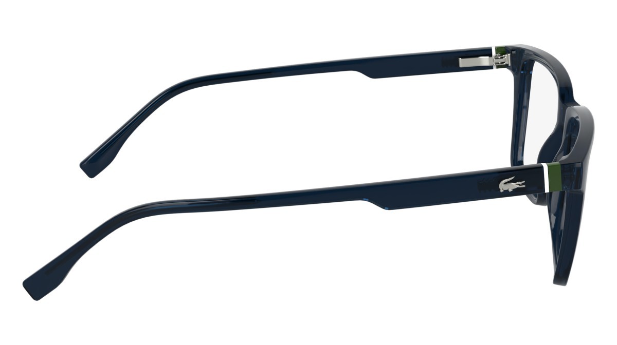 Eyeglasses Lacoste L2963 N (410) color transparent blue shape rectangle 