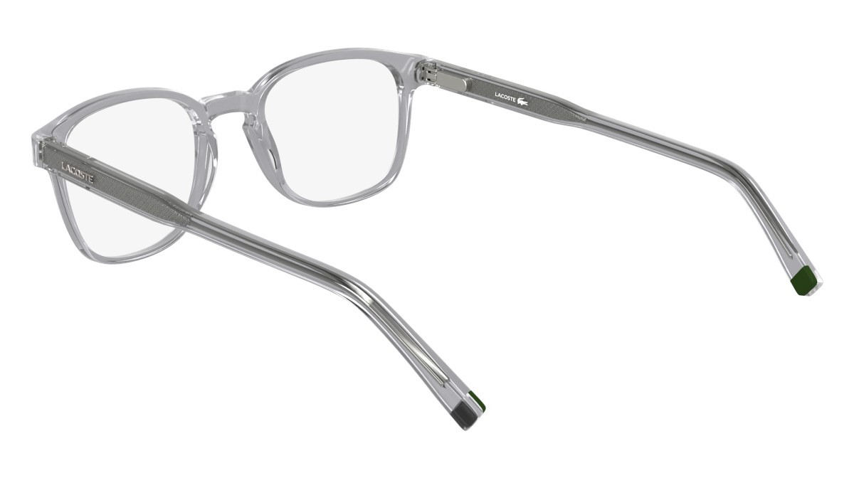 Eyeglasses Lacoste L2964 (035) color transparent grey shape rectangle lenses colore 3