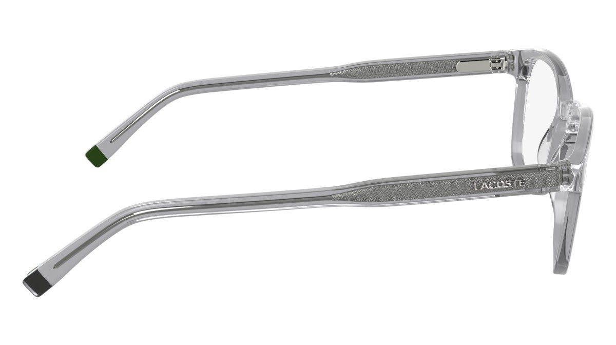 Eyeglasses Lacoste L2964 (035) color transparent grey shape rectangle lenses colore 3