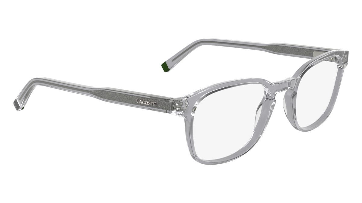 Eyeglasses Lacoste L2964 (035) color transparent grey shape rectangle lenses colore 3