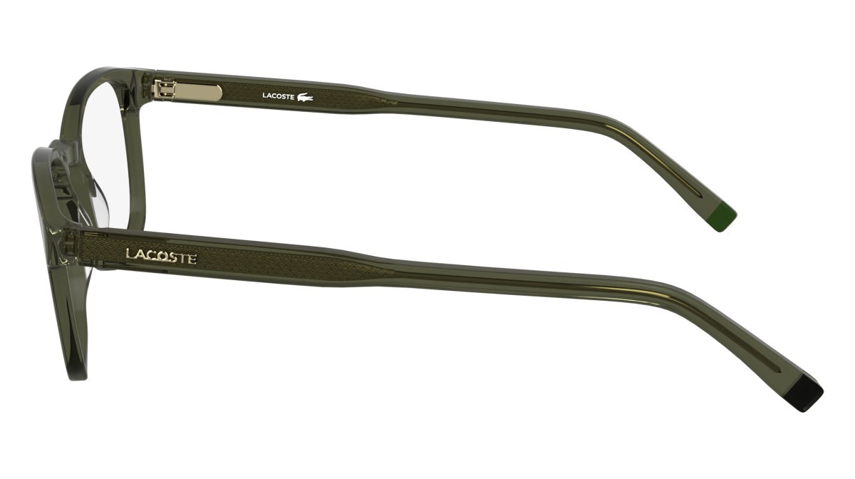 Occhiali da vista Lacoste L2964 N (275) colore transparent khaki forma rettangolare 