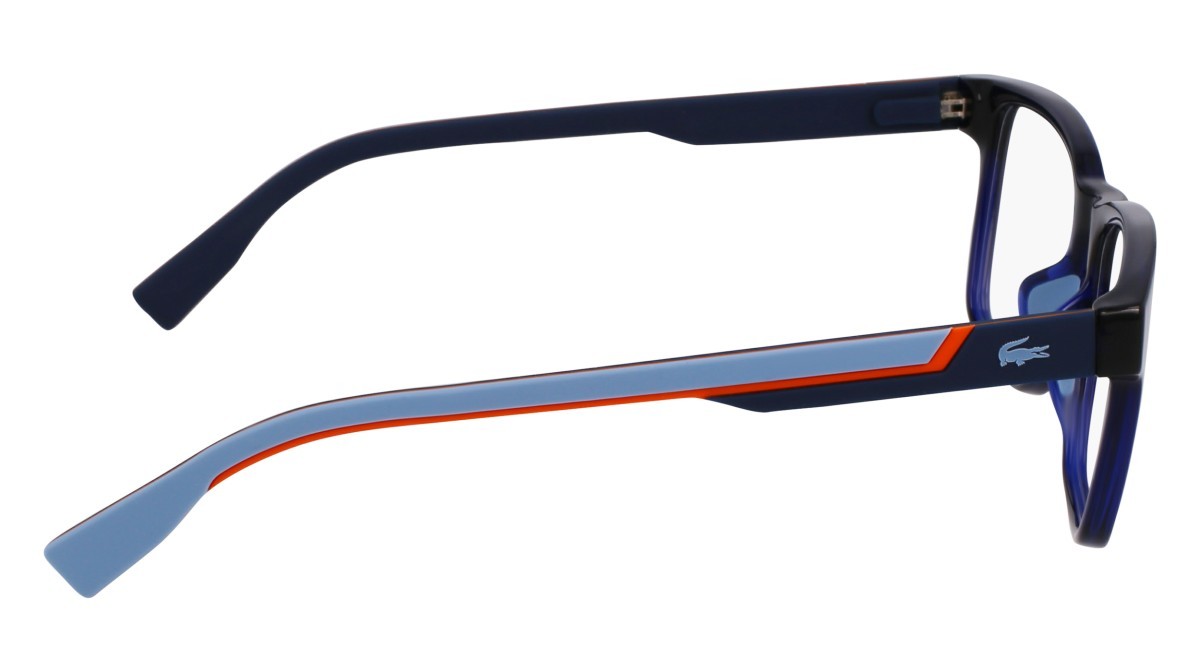Eyeglasses Lacoste L2965 (410) color blue shape rectangle lenses colore  3