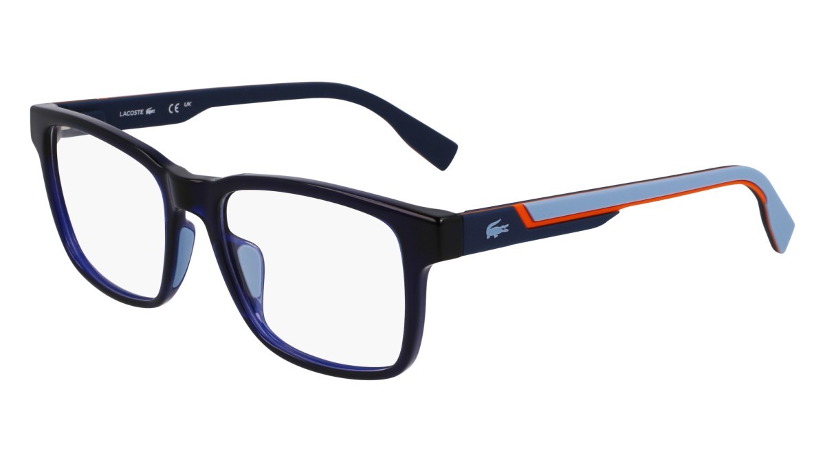 Eyeglasses Lacoste L2965 (410) color blue shape rectangle lenses colore  3