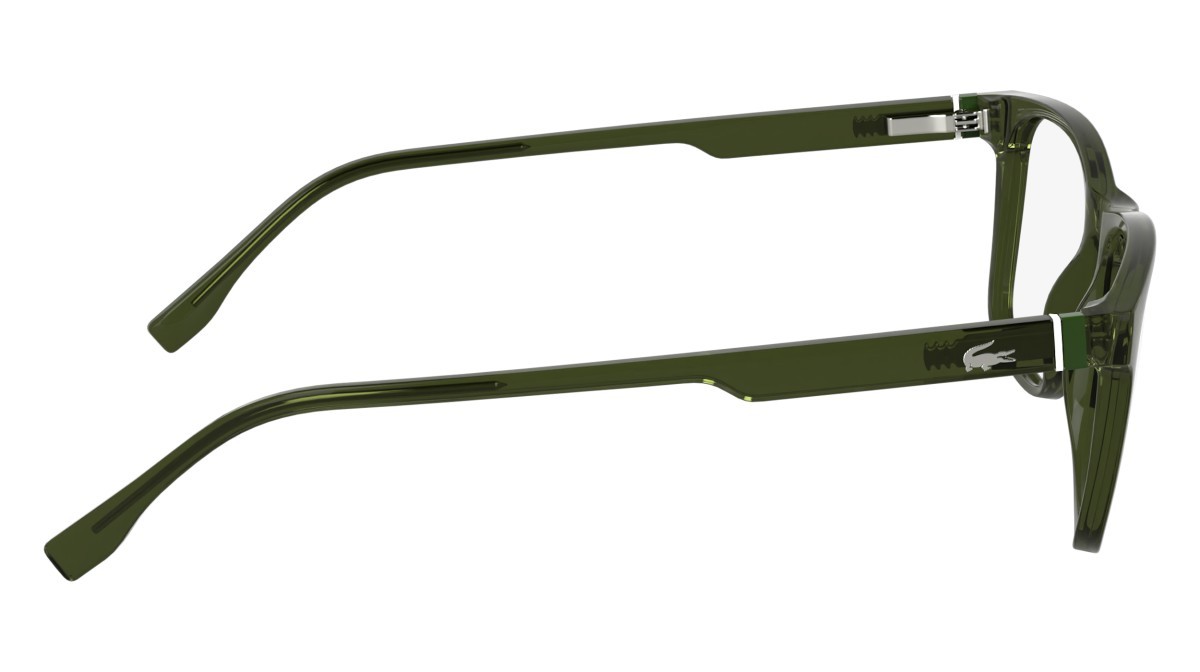 Occhiali da vista Lacoste L2974 (275) colore transparent khaki forma rettangolare lenti colore 3