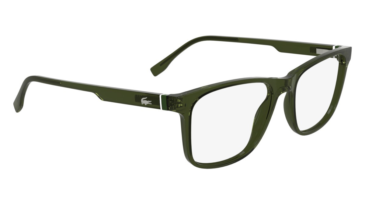 Occhiali da vista Lacoste L2974 (275) colore transparent khaki forma rettangolare lenti colore 3