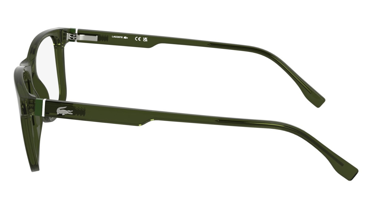 Occhiali da vista Lacoste L2974 N (275) colore transparent khaki forma rettangolare 