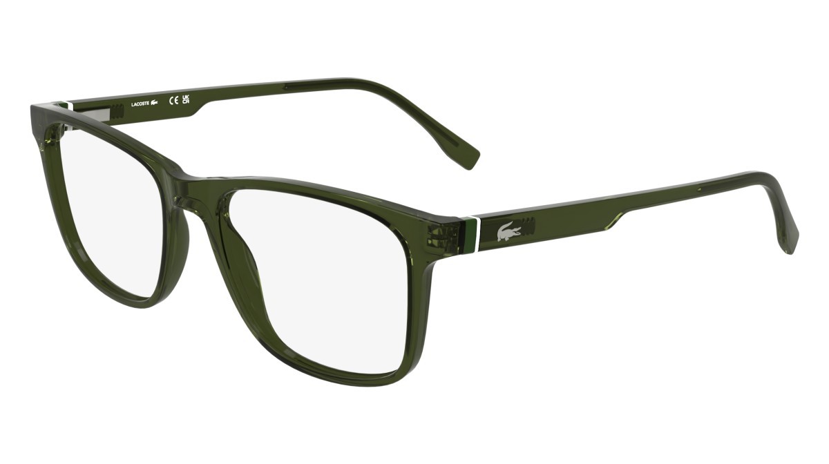 Occhiali da vista Lacoste L2974 N (275) colore transparent khaki forma rettangolare 