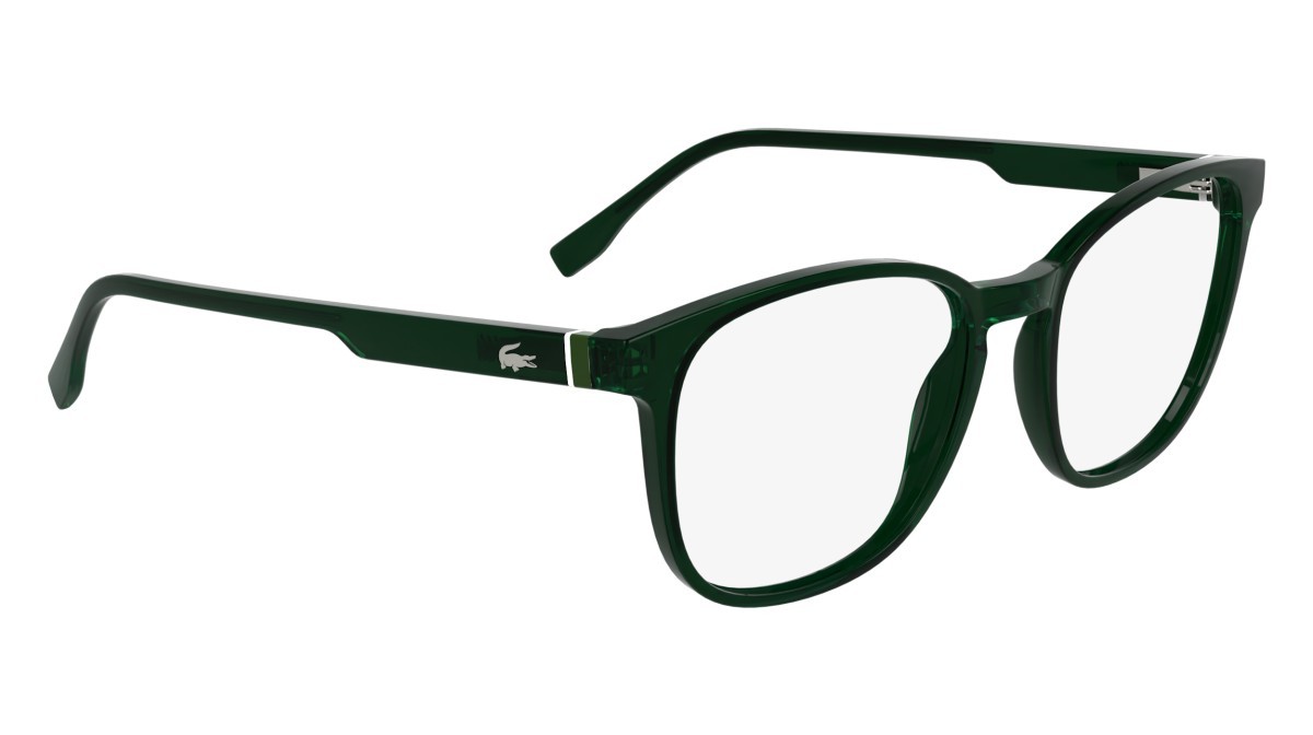 Occhiali da vista Lacoste L2975 (301) colore transparent green forma rettangolare lenti colore - 2