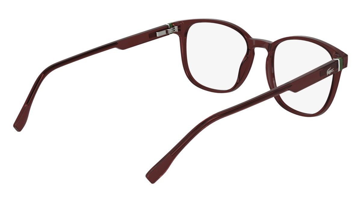 Occhiali da vista Lacoste L2975 (601) colore transparent burgundy forma rettangolare lenti colore - 4