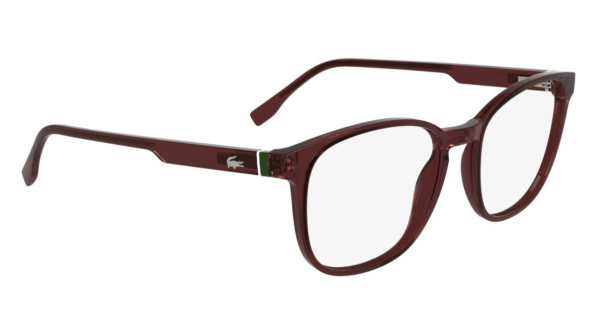 Occhiali da vista Lacoste L2975 (601) colore transparent burgundy forma rettangolare lenti colore - 4