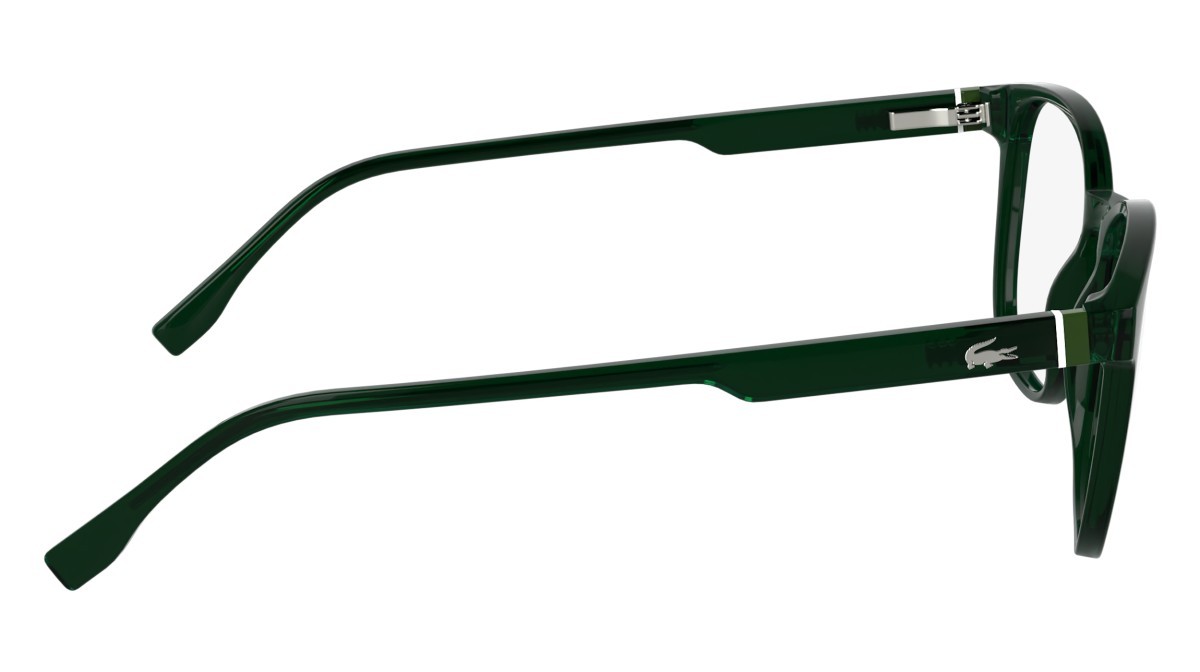 Eyeglasses Lacoste L2975 N (301) color transparent green shape rectangle 