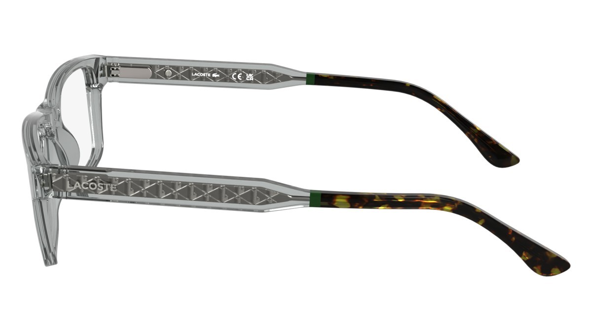 Eyeglasses Lacoste L2977 N (035) color transparent grey shape rectangle 