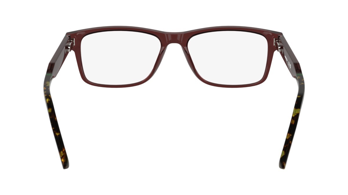 Eyeglasses Lacoste L2977 N (601) color transparent burgundy shape rectangle 