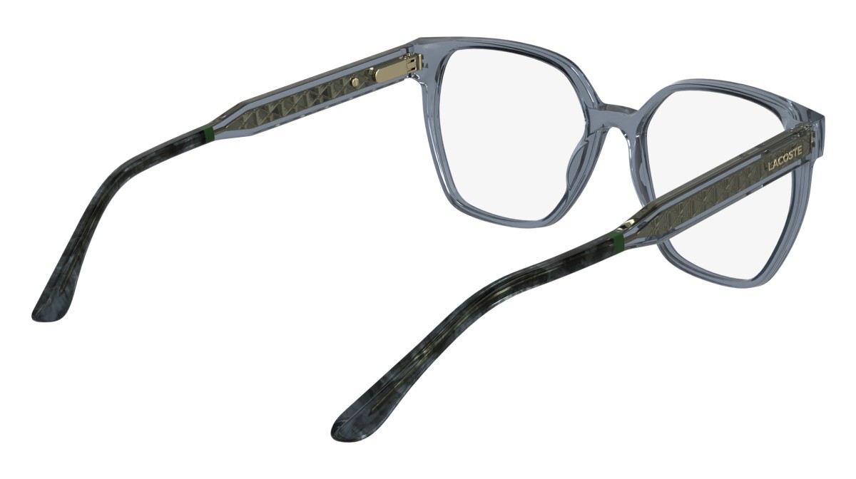 Eyeglasses Lacoste L2978 (035) color transparent grey shape rectangle lenses colore - 4