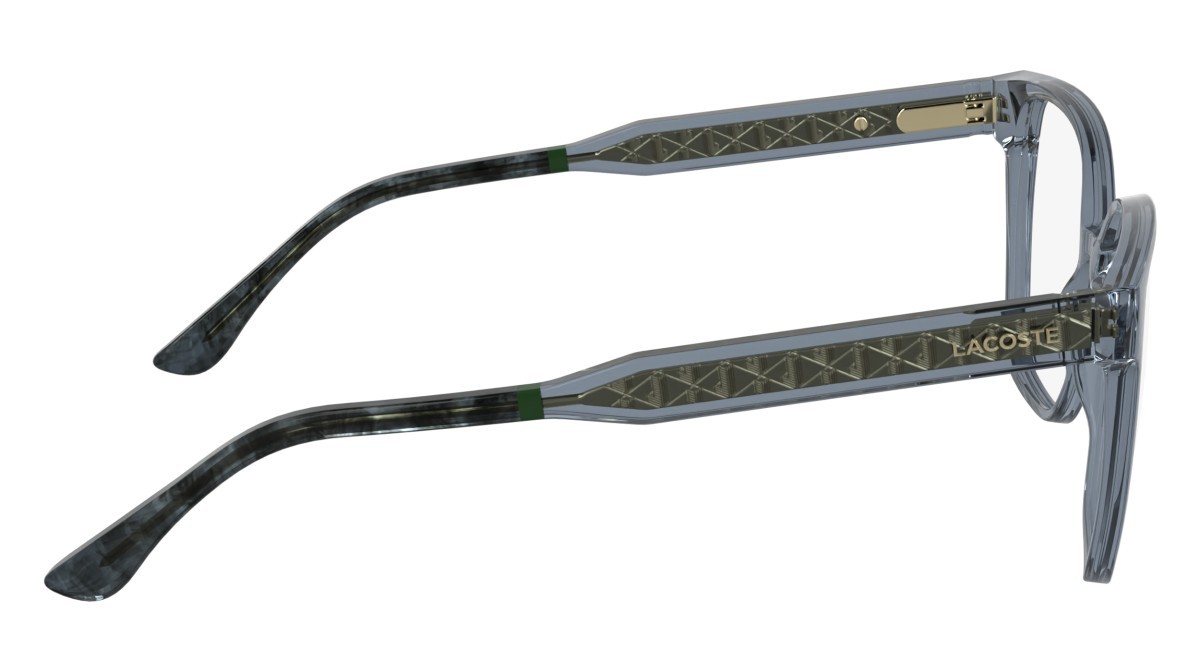 Eyeglasses Lacoste L2978 (035) color transparent grey shape rectangle lenses colore - 4
