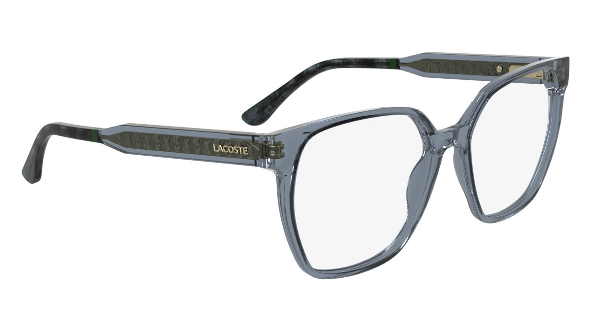 Eyeglasses Lacoste L2978 (035) color transparent grey shape rectangle lenses colore - 4