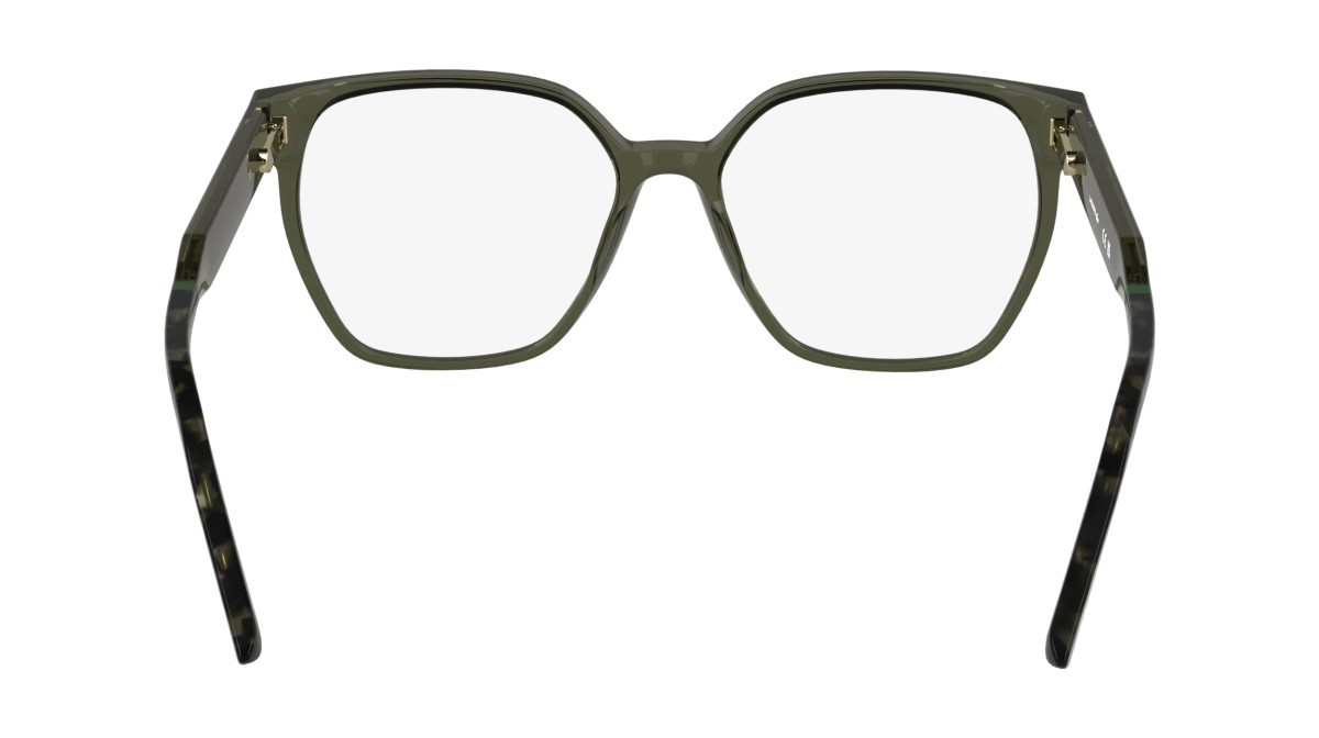 Eyeglasses Lacoste L2978 (275) color transparent khaki shape rectangle lenses colore - 3