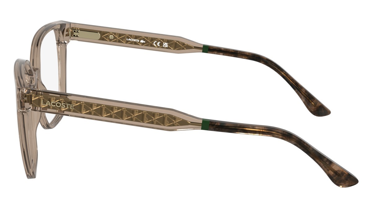 Eyeglasses Lacoste L2978 (662) color transparent rose shape rectangle lenses colore - 2