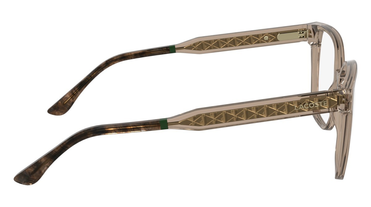 Eyeglasses Lacoste L2978 (662) color transparent rose shape rectangle lenses colore - 2