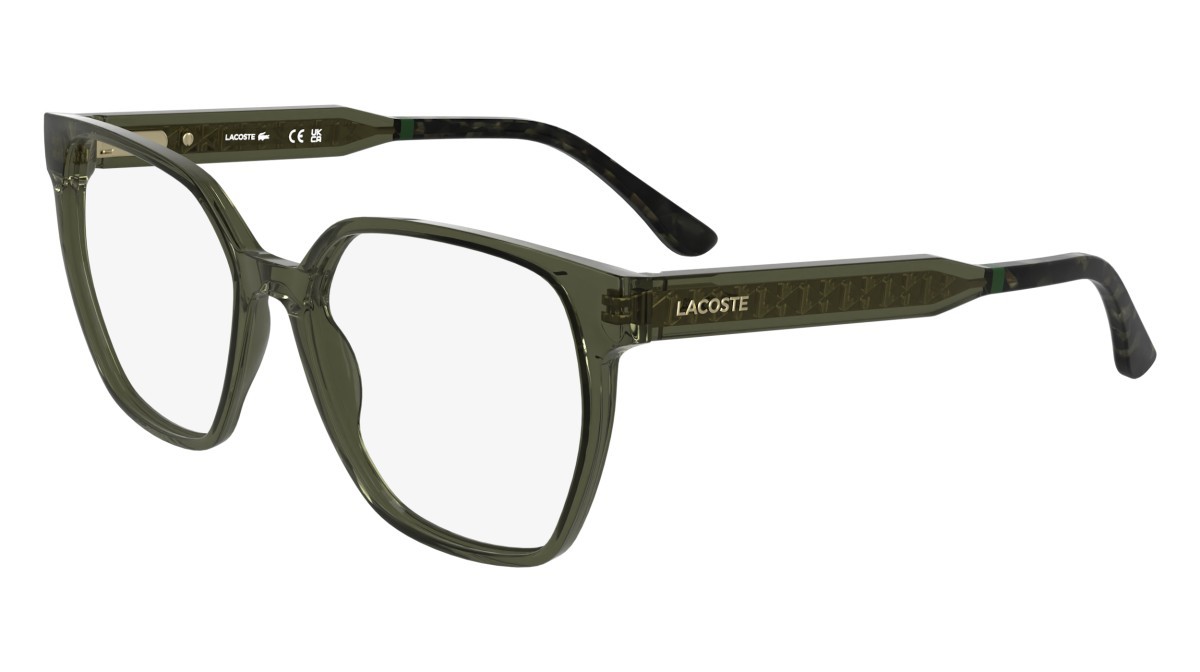 Eyeglasses Lacoste L2978 N (275) color transparent khaki shape rectangle 