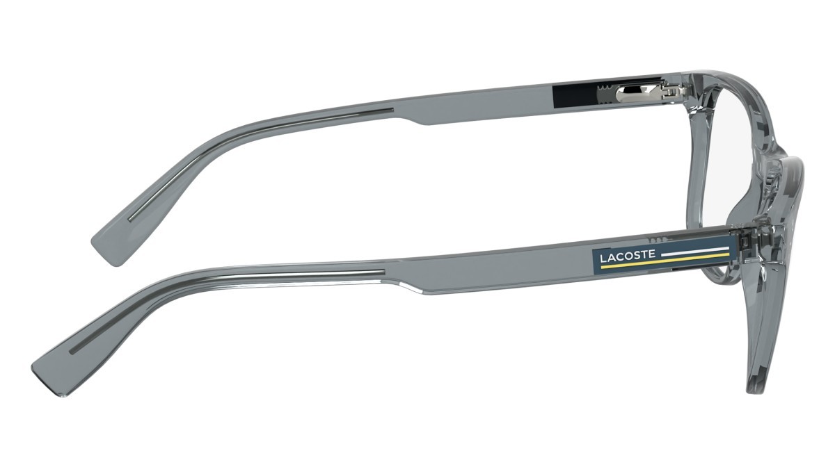 Eyeglasses Lacoste L2979 (035) color transparent grey shape rectangle lenses colore - 4