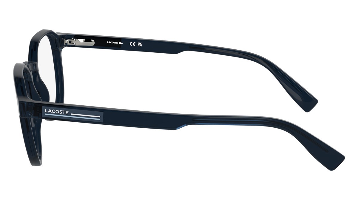 Occhiali da vista Lacoste L2980 (410) colore transparent blue forma rettangolare lenti colore - 3
