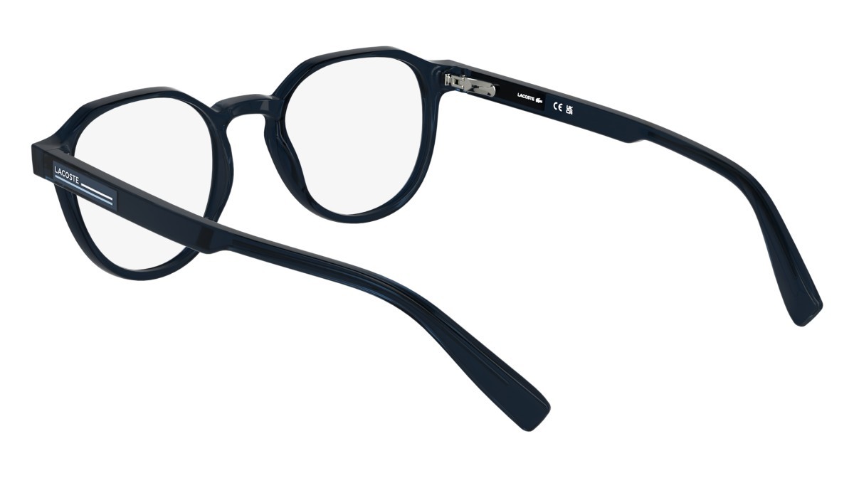 Occhiali da vista Lacoste L2980 (410) colore transparent blue forma rettangolare lenti colore - 3