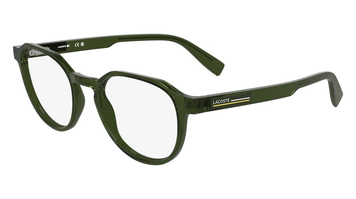 Eyeglasses Lacoste L2980 N (275) color transparent khaki shape rectangle 