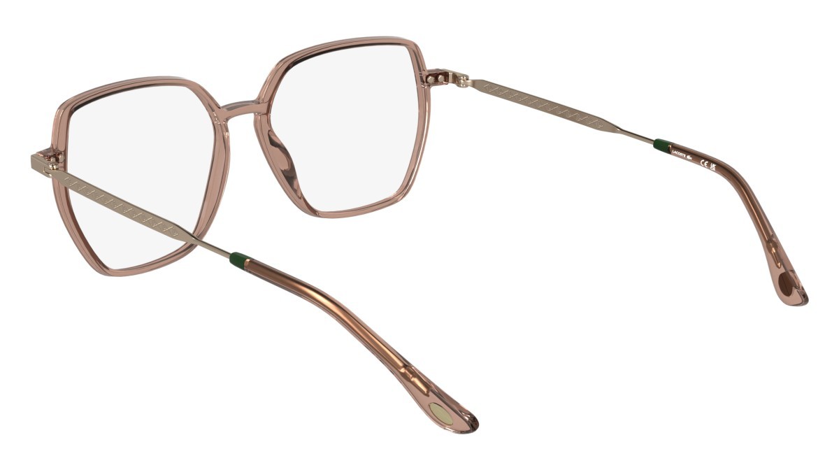Eyeglasses Lacoste L2981 N (662) color transparent blush shape rectangle 