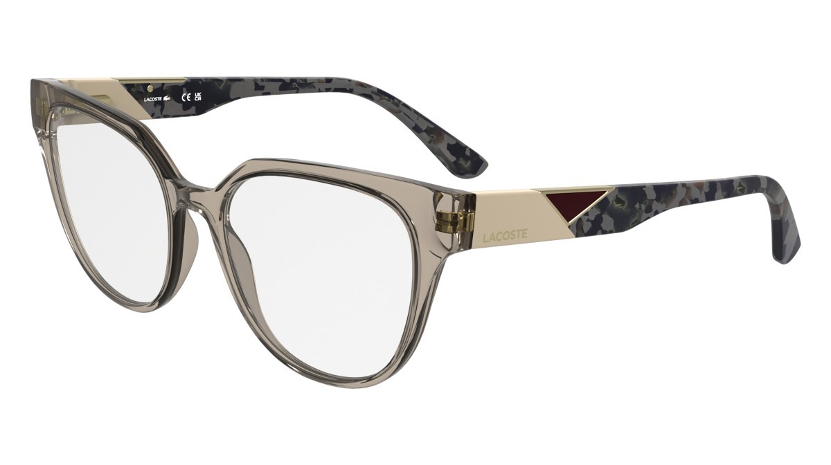 Occhiali da vista Lacoste L2982 (264) colore transparent beige forma rettangolare lenti colore - 3
