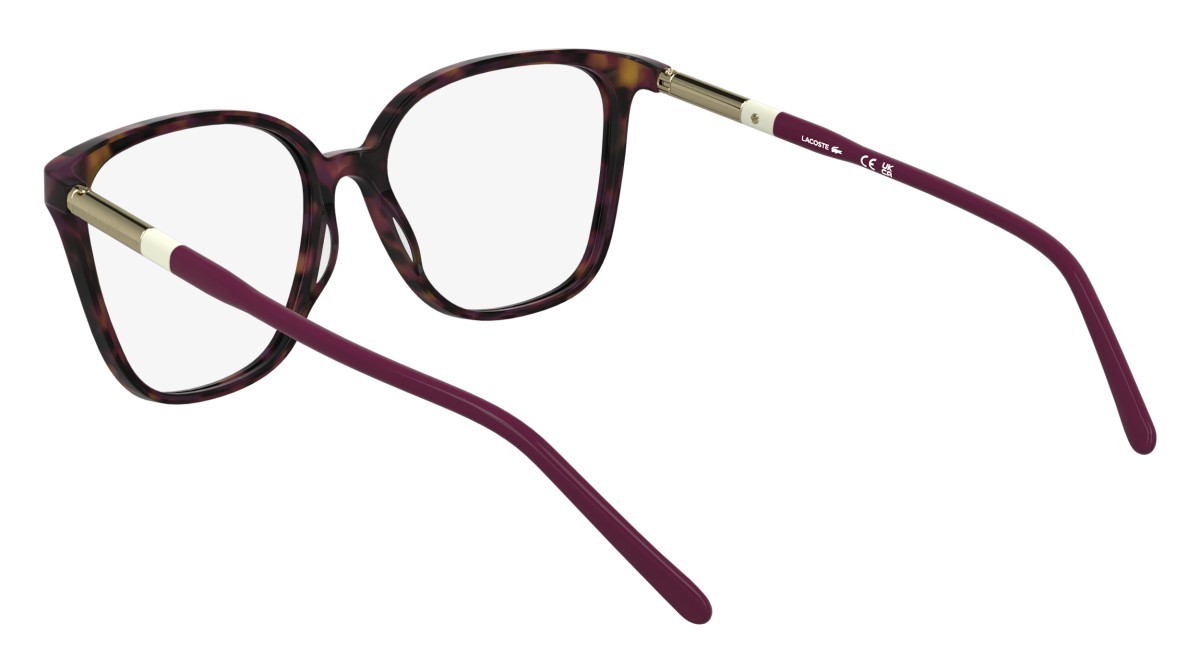 Occhiali da vista Lacoste L2985 (211) colore havana purple forma rettangolare lenti colore - 4
