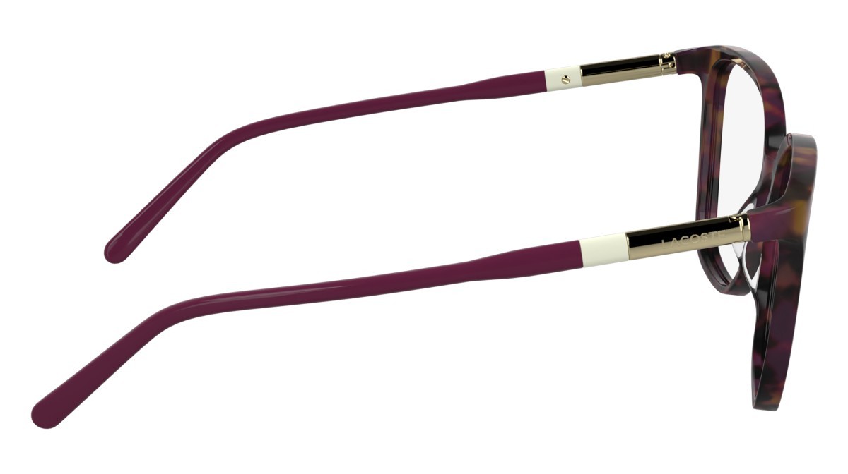 Occhiali da vista Lacoste L2985 (211) colore havana purple forma rettangolare lenti colore - 4