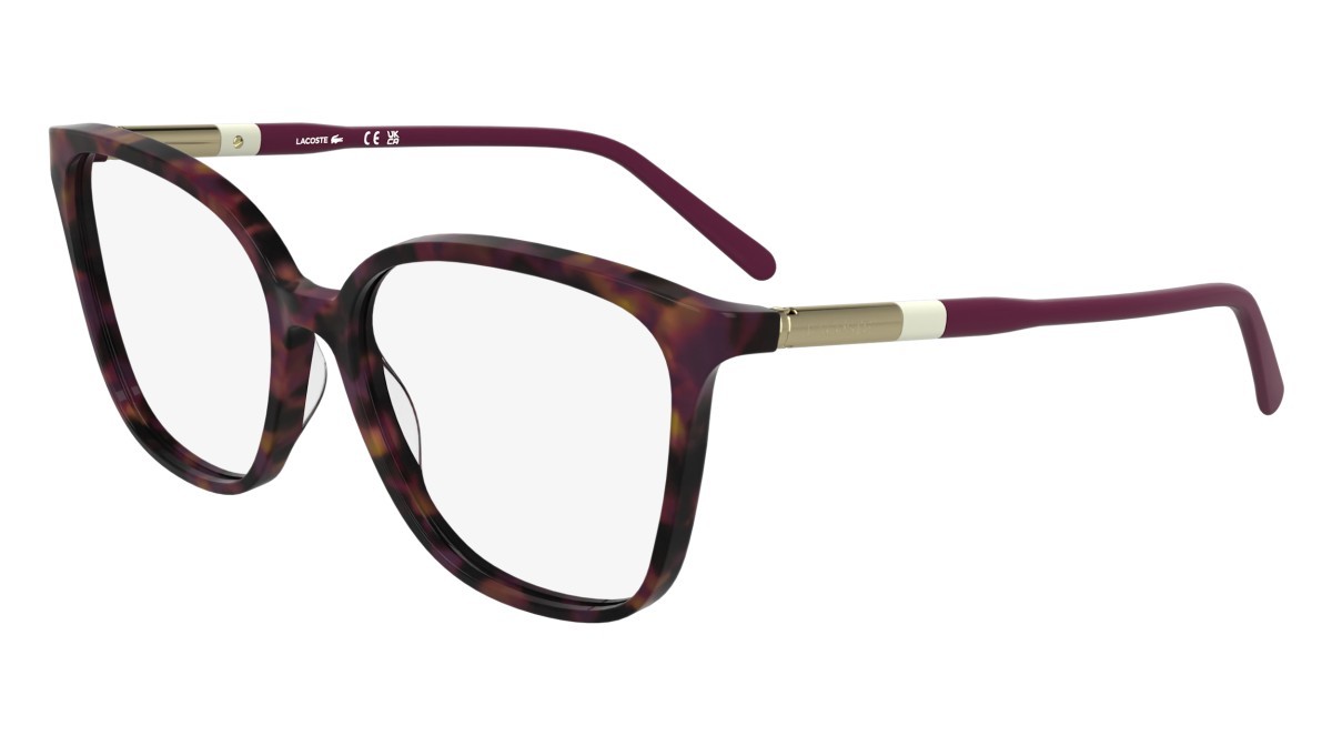Occhiali da vista Lacoste L2985 (211) colore havana purple forma rettangolare lenti colore - 4