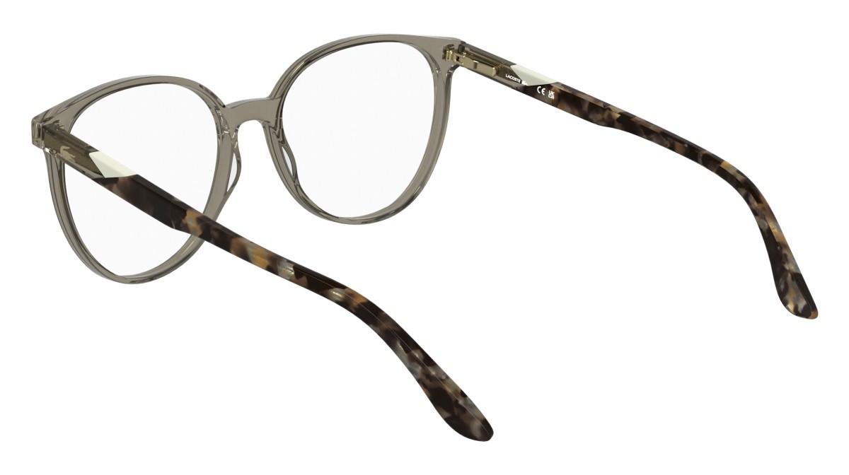 Eyeglasses Lacoste L2987 (038) color transparent light grey shape rectangle lenses colore - 1
