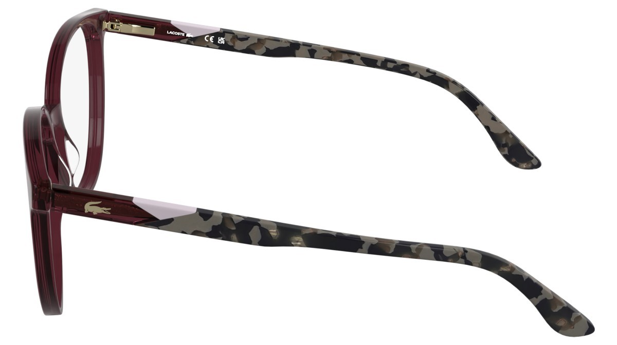 Eyeglasses Lacoste L2987 (503) color transparent wine shape rectangle 