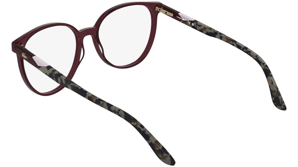 Eyeglasses Lacoste L2987 (503) color transparent wine shape rectangle 